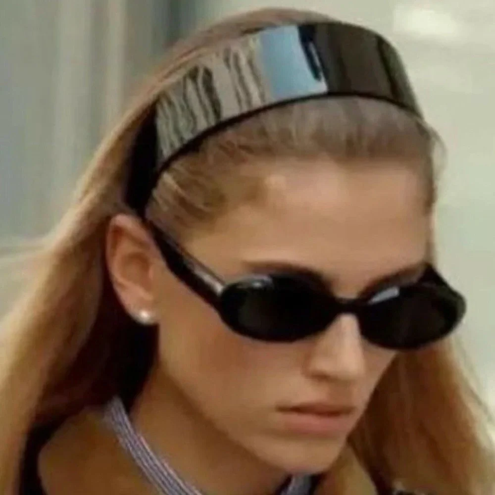 Black Acetate Wide Minimalist Headband